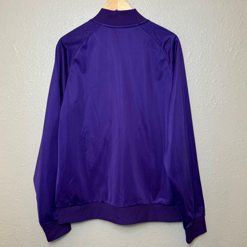 Lakers Bomber Jacket Retro Zip Basketball NBA LA Los Angeles Purple Unisex Large - Picture 3 of 10